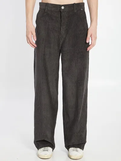 AMI ALEXANDRE MATTIUSSI CORDUROY VELVET PANTS