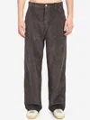 Ami Alexandre Mattiussi Ami Paris Grey Corduroy Wide-leg Trousers Ami Paris In Gray