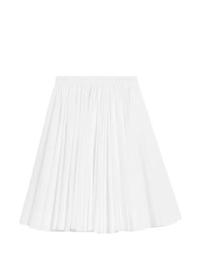 Ami Alexandre Mattiussi Ami Paris Cotton Midi Corolla Skirt In White