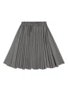 Ami Alexandre Mattiussi Grey Wool Midi Corolla Skirt Grey In Gray