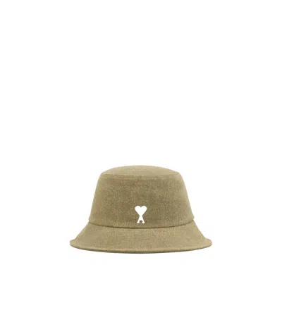 AMI ALEXANDRE MATTIUSSI AMI AMI DE COEUR EMBROIDERY BUCKET HAT