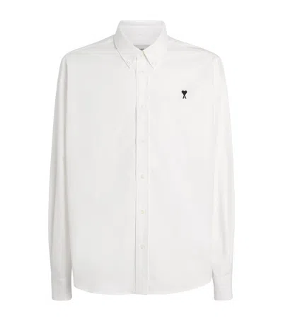 Ami Alexandre Mattiussi Cotton Ami De Coeur Oxford Shirt In White