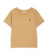 Ami Alexandre Mattiussi Cotton Ami De Coeur T-shirt In Gold