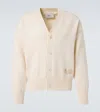 Ami Alexandre Mattiussi Ami Paris Cream Cotton Blend Cardigan In White