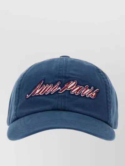 Ami Alexandre Mattiussi Ami Paris Amiparisembroiderycap Baseball Cap In Blue