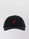 AMI ALEXANDRE MATTIUSSI COTTON BASEBALL CAP CURVED BRIM