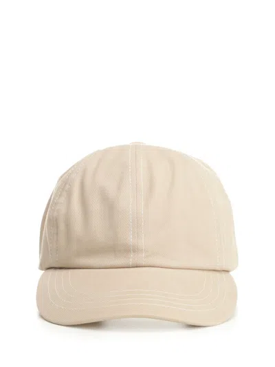 Ami Alexandre Mattiussi Cotton Baseball Cap Hats Beige In Neutral