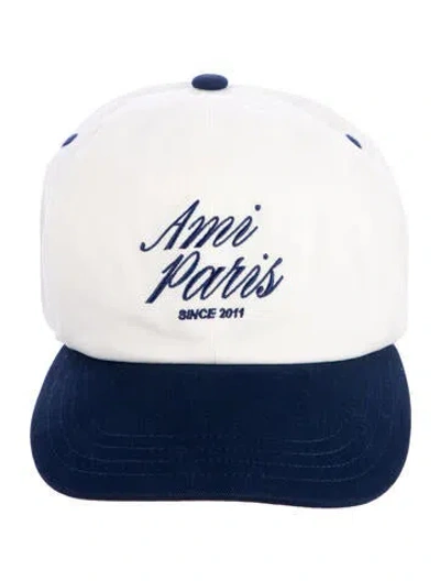 Pre-owned Ami Alexandre Mattiussi Cotton Baseball Hat W/tags In White