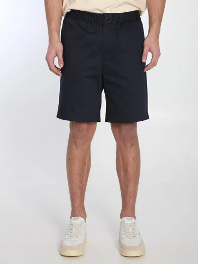 AMI ALEXANDRE MATTIUSSI COTTON BERMUDA SHORTS