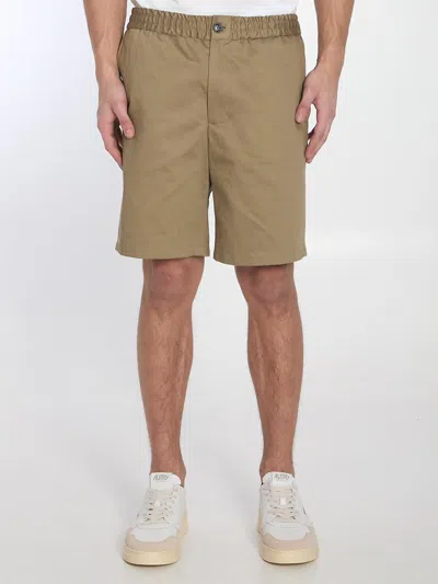 AMI ALEXANDRE MATTIUSSI COTTON BERMUDA SHORTS