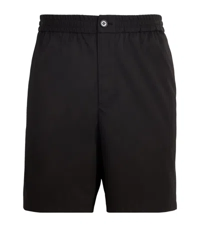 Ami Alexandre Mattiussi Cotton-blend Twill Shorts In Black