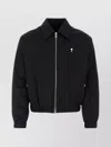 AMI ALEXANDRE MATTIUSSI COTTON BOMBER JACKET WITH ELASTICATED CUFFS AND HEM