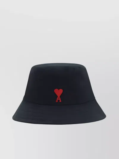 Ami Alexandre Mattiussi Cotton Bucket Hat Embroidered Front