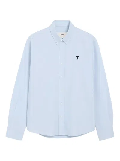 Ami Alexandre Mattiussi Cotton Button-down Shirt In Blue