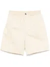 Ami Alexandre Mattiussi Ami Brown Cotton Chino Shorts With Relaxed Fit In Neutrals