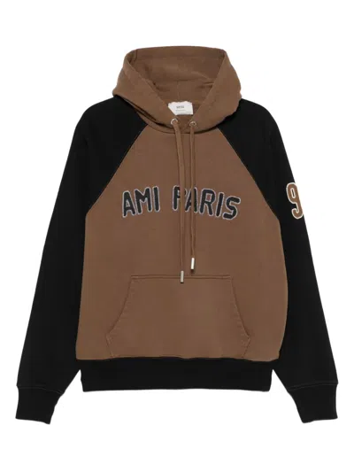 AMI ALEXANDRE MATTIUSSI COTTON COLORBLOCK HOODIE