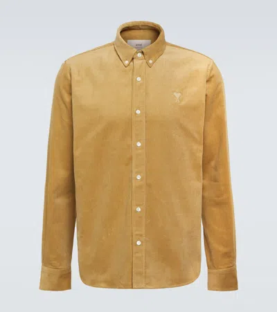 Ami Alexandre Mattiussi Cotton Corduroy Shirt In 中性色