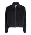 Ami Alexandre Mattiussi Cotton Corduroy Zip-up Jacket In Black