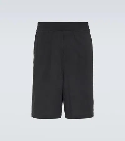 Ami Alexandre Mattiussi Cotton Crêpe Bermuda Shorts In Black