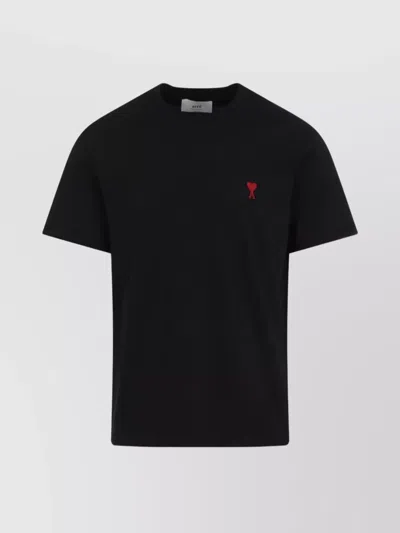 AMI ALEXANDRE MATTIUSSI COTTON CREW NECK T-SHIRT WITH SHORT SLEEVES