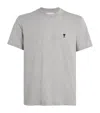 Ami Alexandre Mattiussi Ami De Coeur T-shirt In Organic Cotton Jersey In Gray
