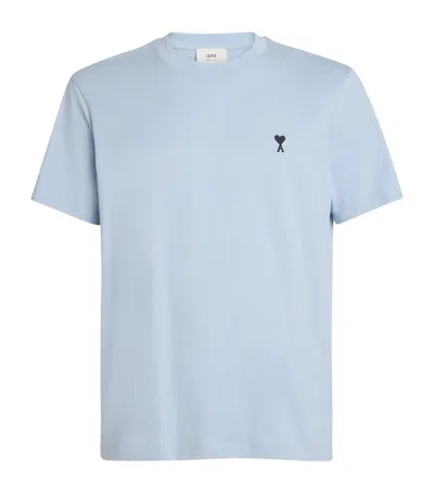 Ami Alexandre Mattiussi Ami Paris Ami Paris De Coeur Cotton T-shirt In Blue