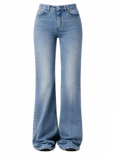 Ami Alexandre Mattiussi Cotton Flared Jeans In Blue