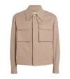 Ami Alexandre Mattiussi Cotton Gabardine Jacket In Brown