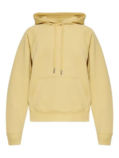 Ami Alexandre Mattiussi Cotton Hoodie In Yellow