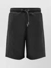 Ami Alexandre Mattiussi Ami Paris Ami De Coeur Logo Embossed Drawstring Shorts In Black