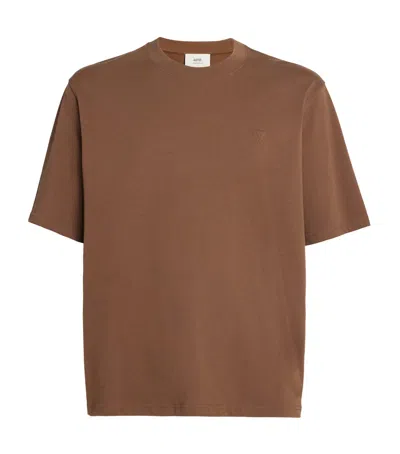 AMI ALEXANDRE MATTIUSSI COTTON LOGO T-SHIRT