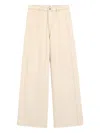 Ami Alexandre Mattiussi Ami Paris Jean Wide Fit Avec Bandes Laterales In Neutral