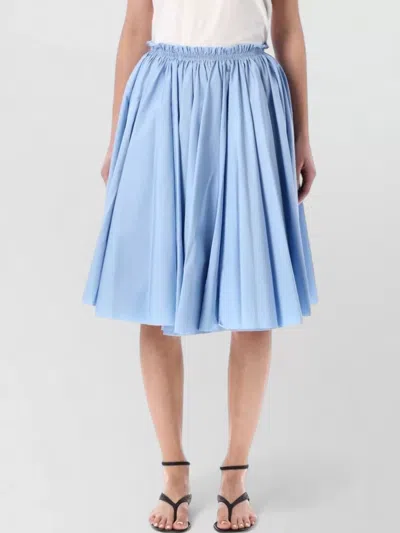 Ami Alexandre Mattiussi Ami Paris Ami Paris Cotton Midi Corolla Skirt In Blue