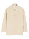 Ami Alexandre Mattiussi White Cotton Corduroy Side Slit Overshirt White