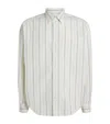 Ami Alexandre Mattiussi Cotton Poplin Stripe Shirt In Green