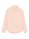 Ami Alexandre Mattiussi Pink Cotton Embossed Ami De Coeur Boxy Shirt Pink In Pink