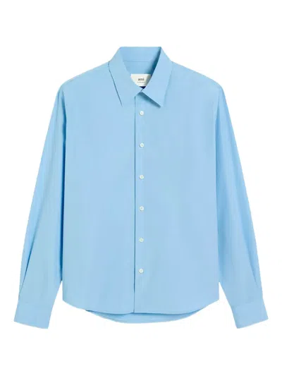Ami Alexandre Mattiussi Cotton Shirt In Blue