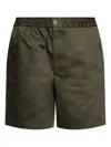 Ami Alexandre Mattiussi Ami Elastic Waist Shorts In Green