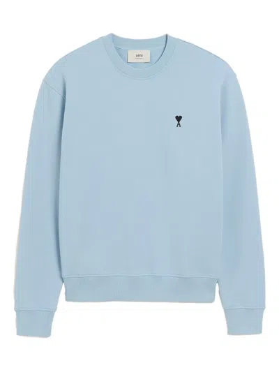 Ami Alexandre Mattiussi Ami Paris Molleton Ami De Coeur Sweatshirt In Blue