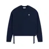 Ami Alexandre Mattiussi Embroidered Logo Drawstring Sweatshirt In Blue