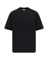 Ami Alexandre Mattiussi Relaxed Fit Black T-shirt With Subtle Embroidery In Black