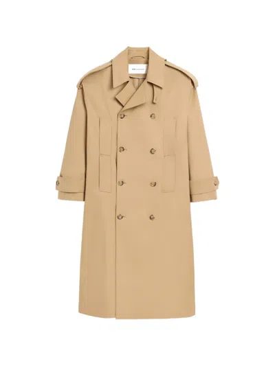 Ami Alexandre Mattiussi Beige Cotton Trench Coat Beige In Neutral