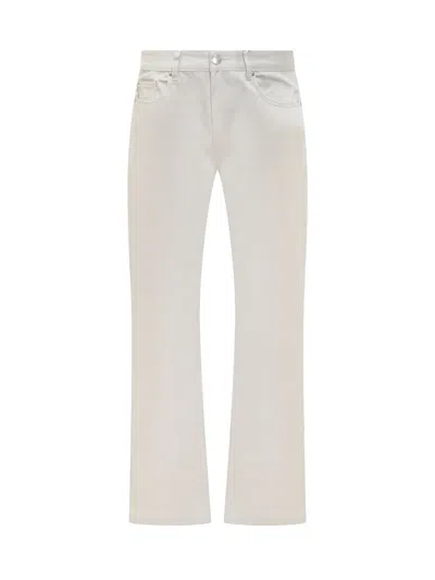 Ami Alexandre Mattiussi Straight Fit Trousers In Silver