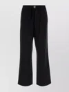 Ami Alexandre Mattiussi Ami Paris Men Black Pants With Elastic Waist With Drawstring In Virgin Wool Man In Black
