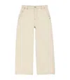 Ami Alexandre Mattiussi Beige Cotton Wide Fit Jeans White In Ivory