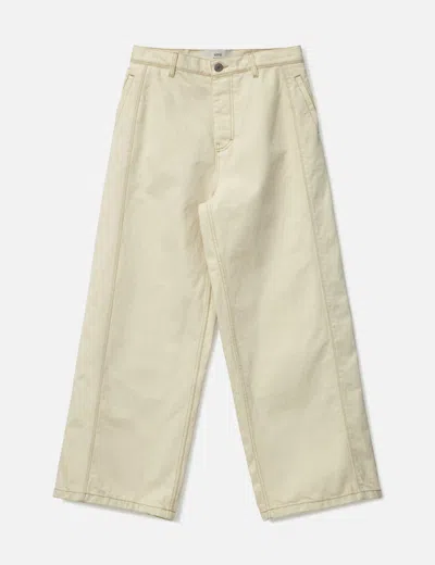 AMI ALEXANDRE MATTIUSSI COTTON WIDE FIT JEANS