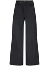 Ami Alexandre Mattiussi Ami Wide Leg Cotton Trousers With Front Pockets In Black