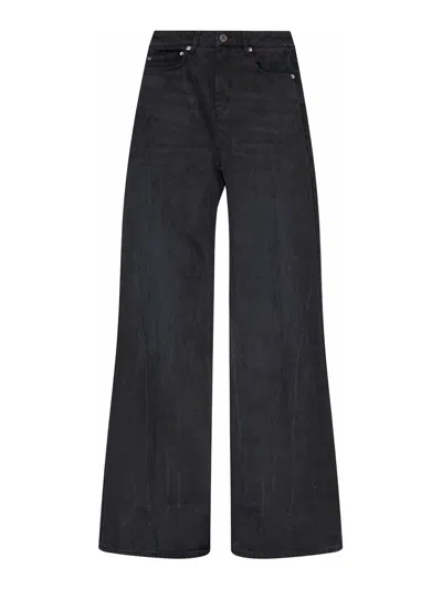 AMI ALEXANDRE MATTIUSSI COTTON WIDE-LEG JEANS