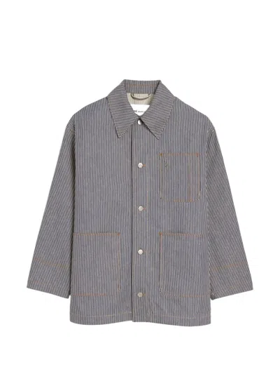 Ami Alexandre Mattiussi Cotton Worker Jacket In Blue