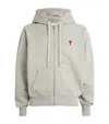 AMI ALEXANDRE MATTIUSSI AMI PARIS COTTON ZIPPED HOODIE